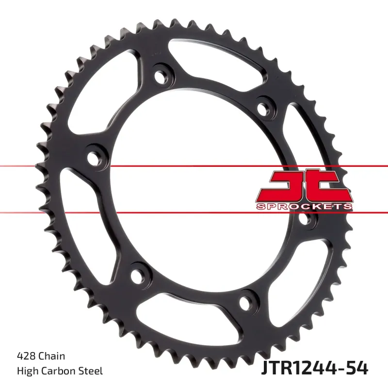 Corona moto JT Sprockets de acero de 54 dientes JTR1244.54