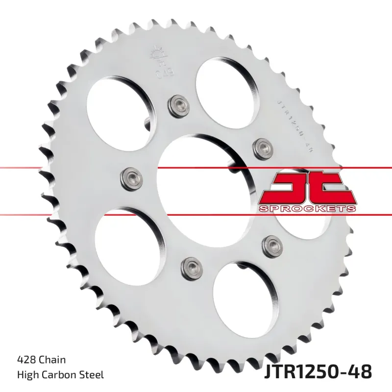Corona moto JT Sprockets de acero de 58 dientes JTR1250.48