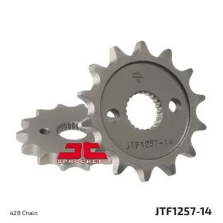 Piñón de moto JT Sprockets acero 14 dientes P.428 JTF1257.14