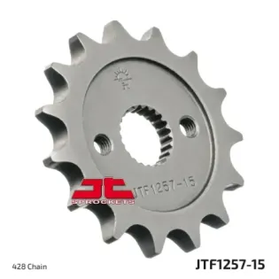 Piñón de moto JT Sprockets acero 15 dientes P.428 JTF1257.15