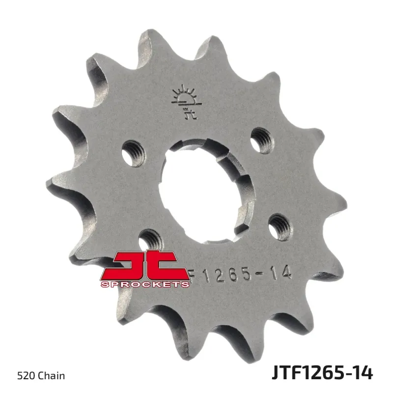 Piñón de moto JT Sprockets acero 14 dientes P.520 JTF1265.14