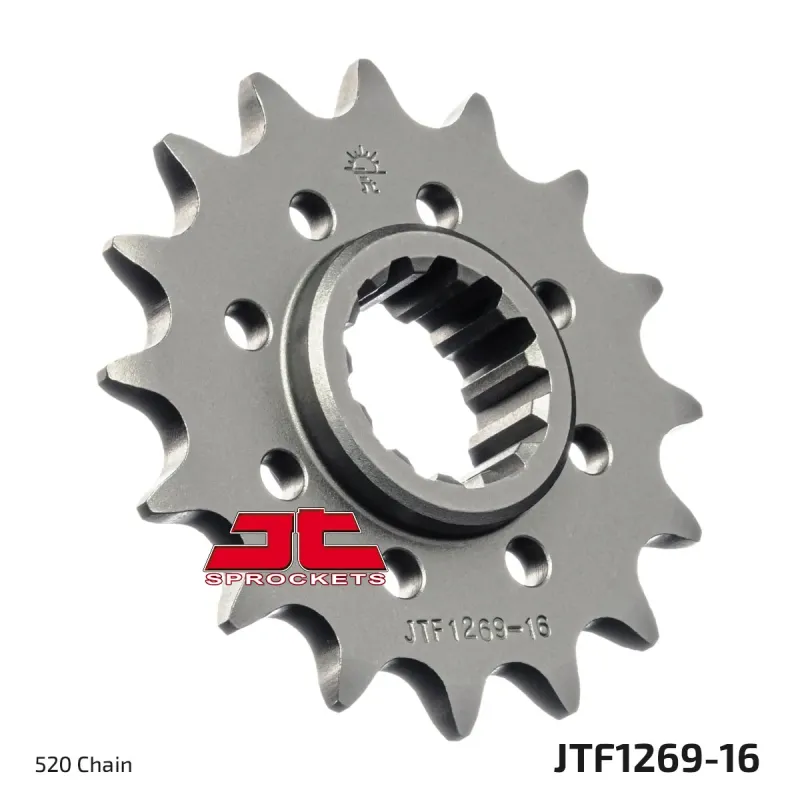 Piñón de moto JT Sprockets acero 16 dientes P.520 JTF1269.16