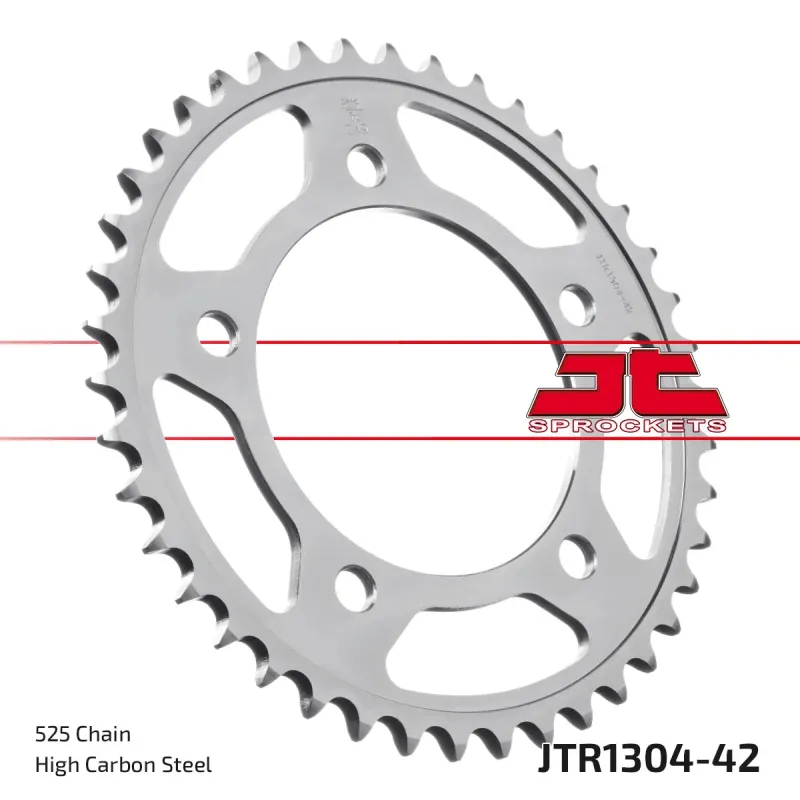 Corona moto JT Sprockets de acero de 42 dientes JTR1304.42