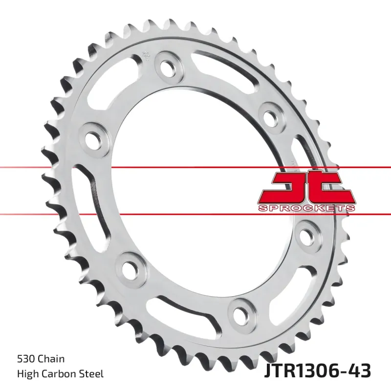 Corona moto JT Sprockets de acero de 43 dientes JTR1306.43