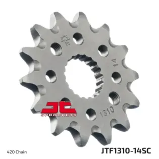 Piñón de acero autolimpiable 14 dientes P.420 JTF1310.14SC