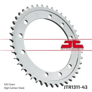 Corona moto JT Sprockets de acero de 43 dientes JTR1311.43