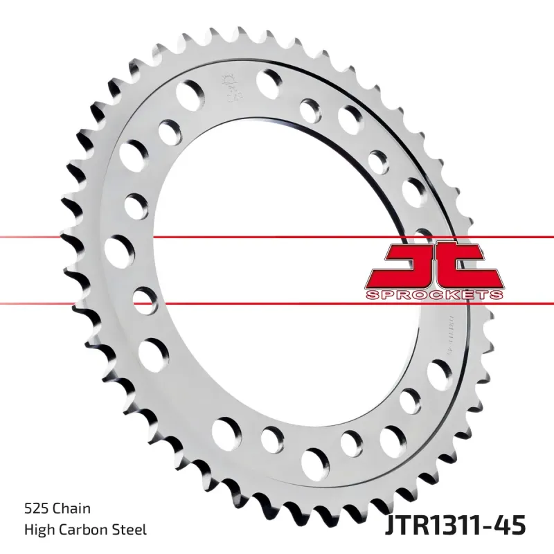 Corona moto JT Sprockets de acero de 45 dientes JTR1311.45