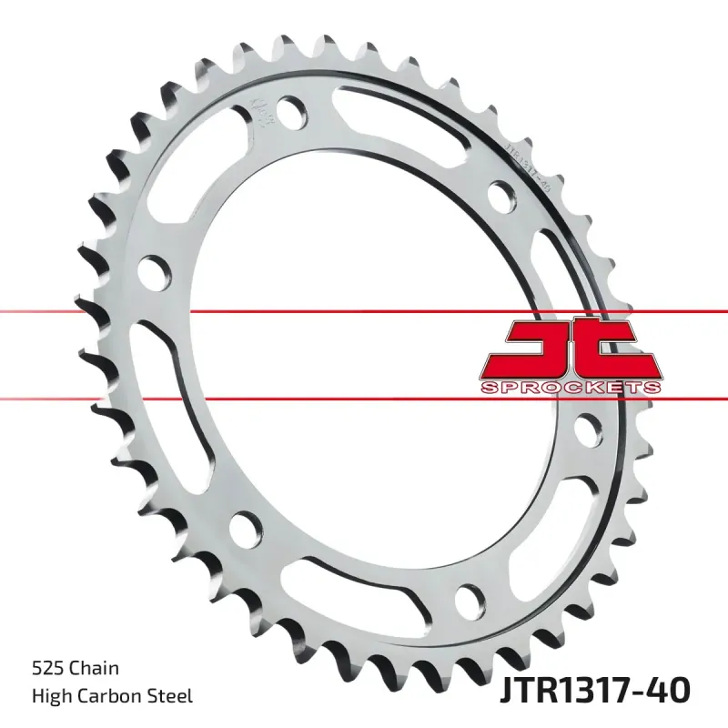 Corona moto JT Sprockets de acero de 40 dientes JTR1317.40