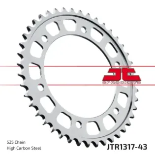 Corona moto JT Sprockets de acero de 43 dientes JTR1317.43