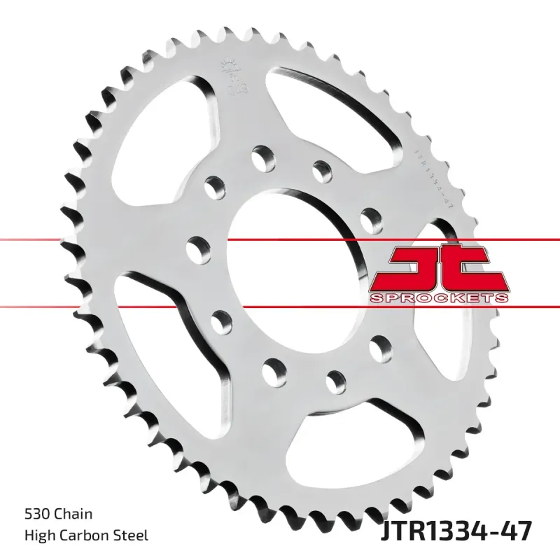 Corona moto JT Sprockets de acero de 47 dientes JTR1334.47