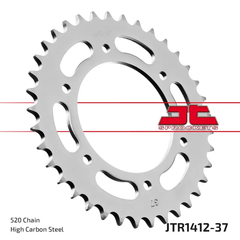 Corona moto JT Sprockets de acero de 37 dientes JTR1412.37