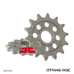 Piñón de moto JT Sprockets autolimpiable 14 dientes P.520 JTF1446.14SC