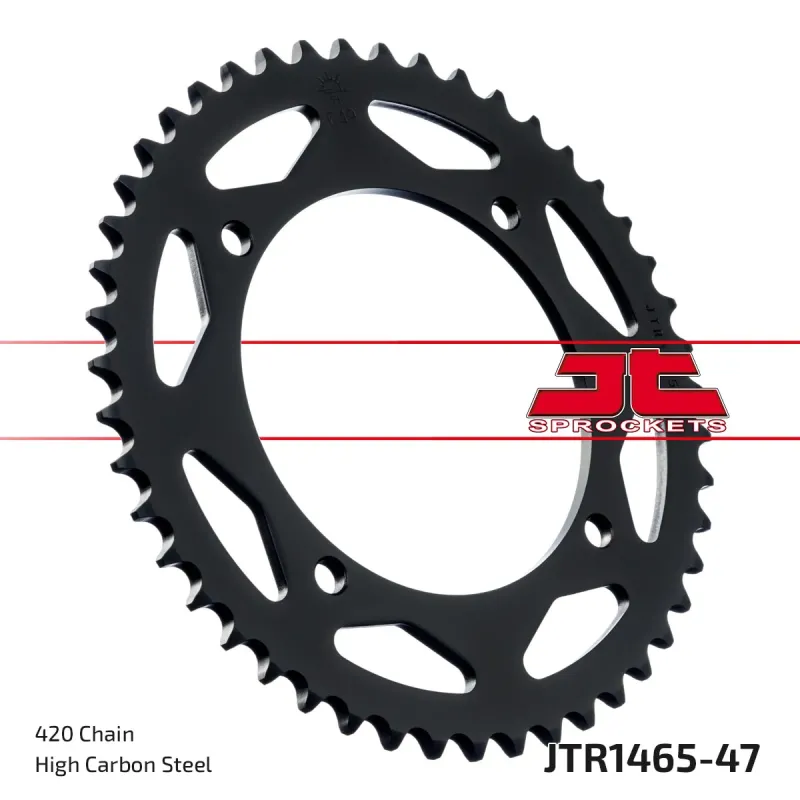 Corona moto JT Sprockets de acero de 47 dientes JTR1465.47