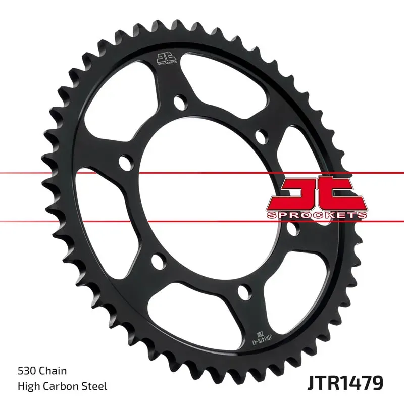 Corona de moto JT Sprockets Aluminio 47 dientes P.520 JTF1479.47ZBK