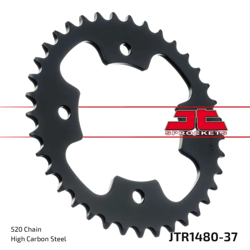 Corona moto JT Sprockets de acero de 37 dientes JTR1480.37