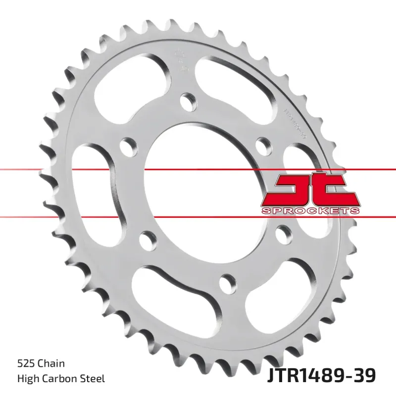 Corona moto JT Sprockets de acero de 39 dientes JTR1489.39