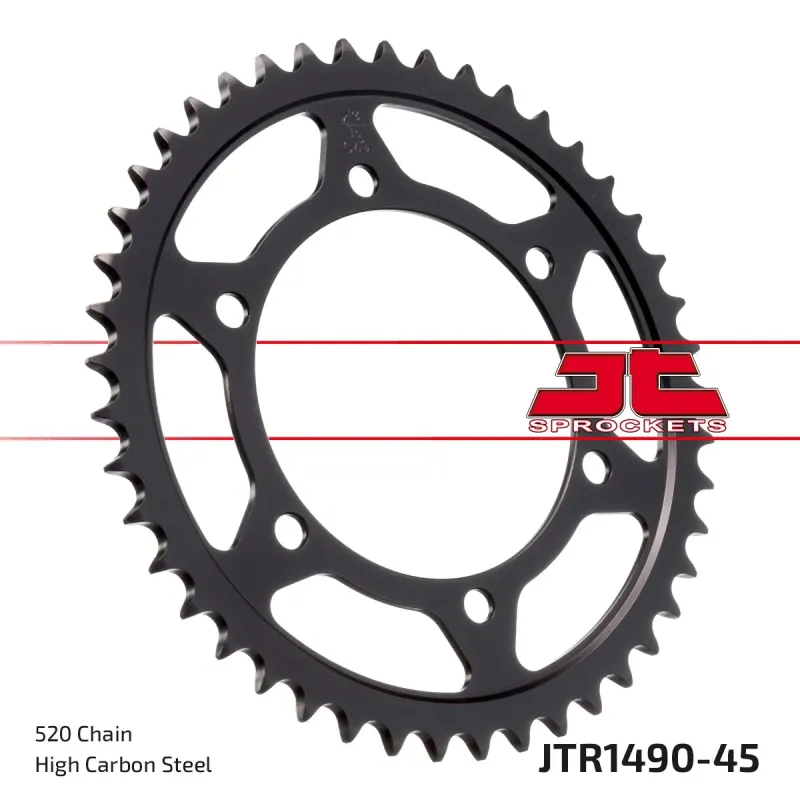 Corona moto JT Sprockets de acero de 45 dientes JTR1490.45