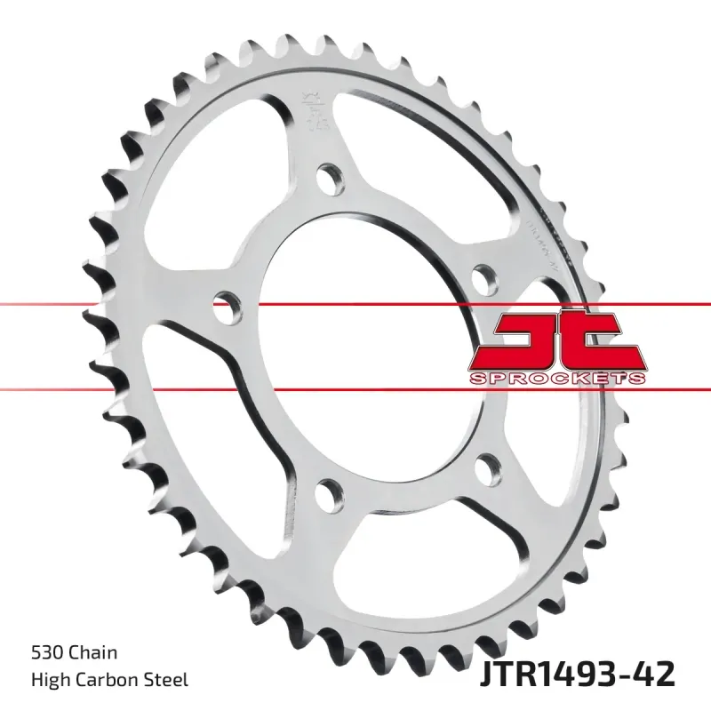Corona moto JT Sprockets de acero de 42 dientes JTR1493.42