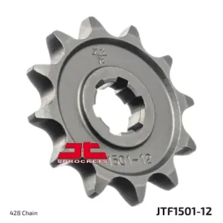 Piñón de moto JT Sprockets acero 12 dientes P.428 JTF1501.12