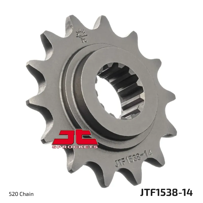 Piñón de moto JT Sprockets acero 14 dientes P.520 JTF1538.14