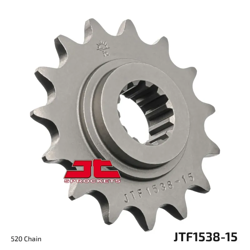 Piñón de moto JT Sprockets acero 15 dientes P.520 JTF1538.15