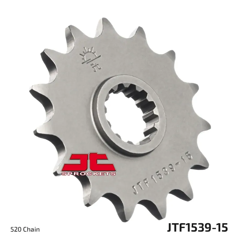 Piñón de moto JT Sprockets acero 15 dientes P.520 JTF1539.15