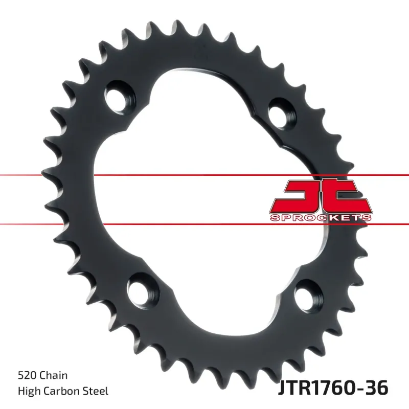 Corona moto JT Sprockets de acero de 36 dientes JTR1760.36