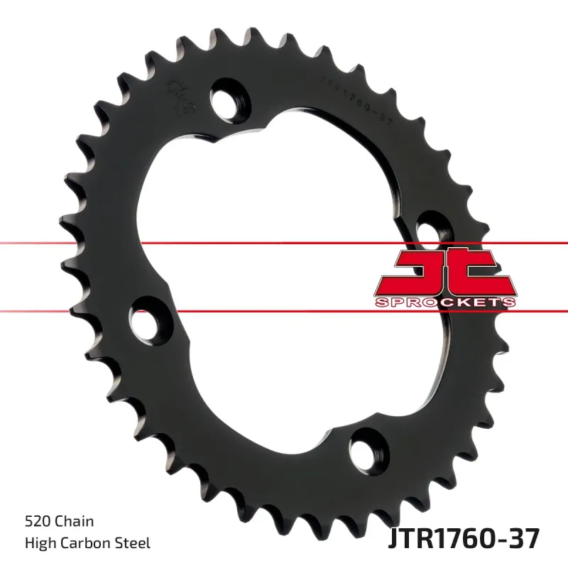 Corona moto JT Sprockets de acero de 37 dientes JTR1760.37
