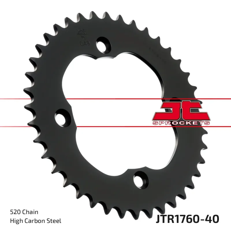 Corona moto JT Sprockets de acero de 40 dientes JTR1760.40