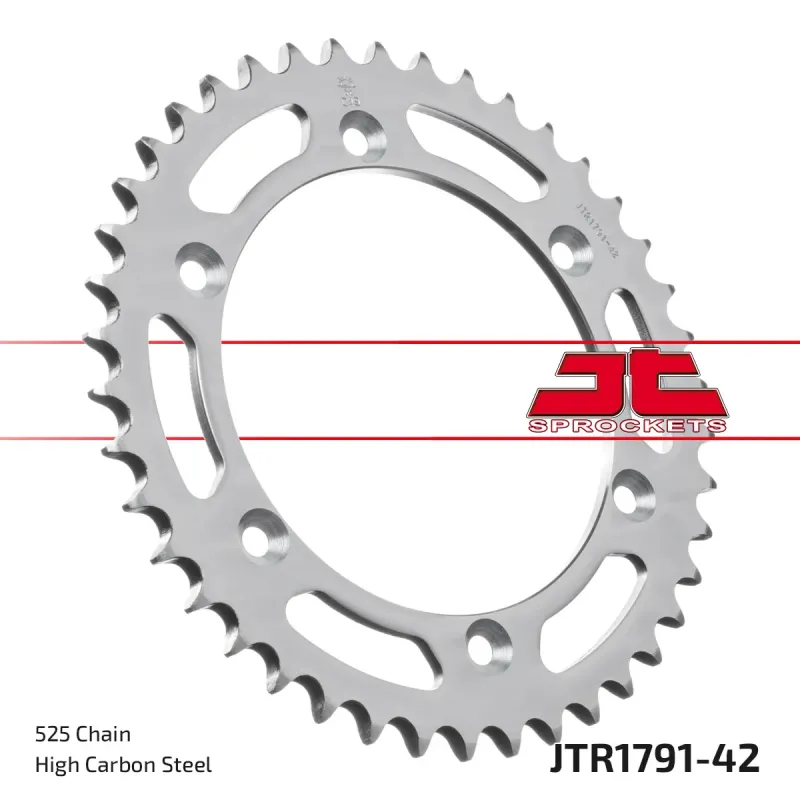 Corona moto JT Sprockets de acero de 42 dientes JTR1791.42
