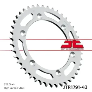 Corona moto JT Sprockets de acero de 43 dientes JTR1791.43