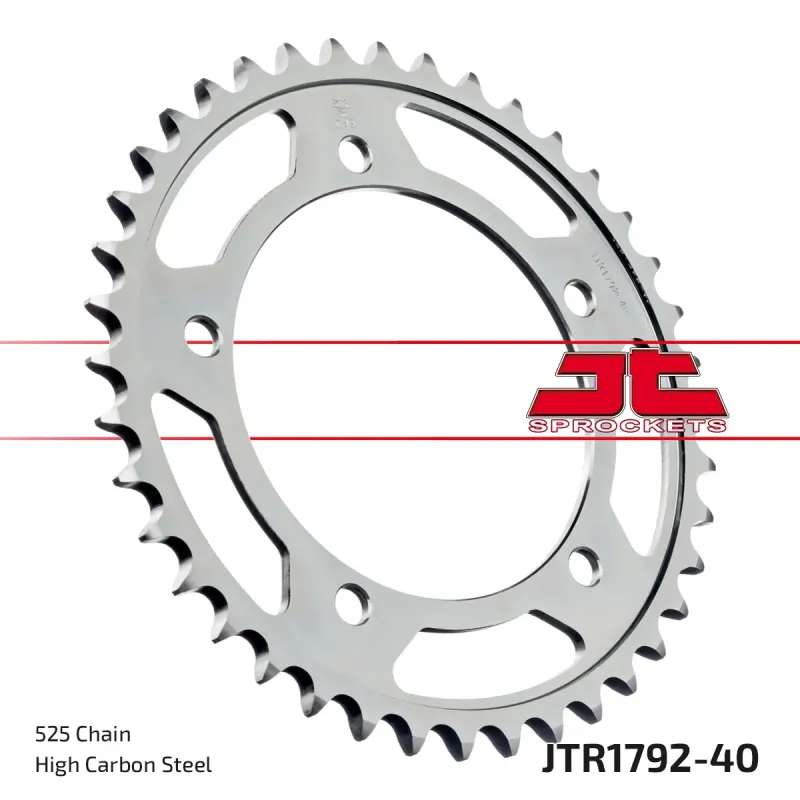 Corona moto JT Sprockets de acero de 40 dientes JTR1792.40
