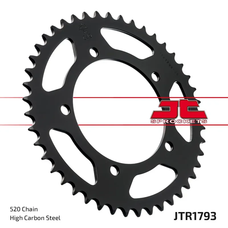Corona moto JT Sprockets de acero de 49 dientes JTR1793.49AL Paso 520