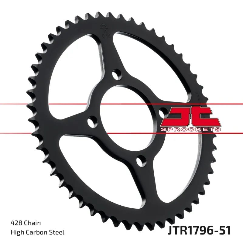Corona moto JT Sprockets de acero de 51 dientes JTR1796.51