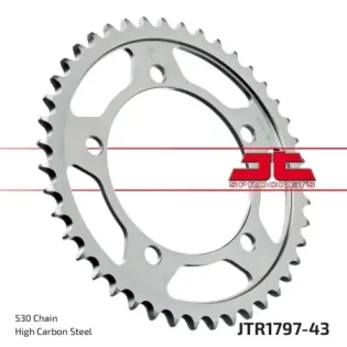 Corona moto JT Sprockets de acero de 43 dientes JTR1797.43