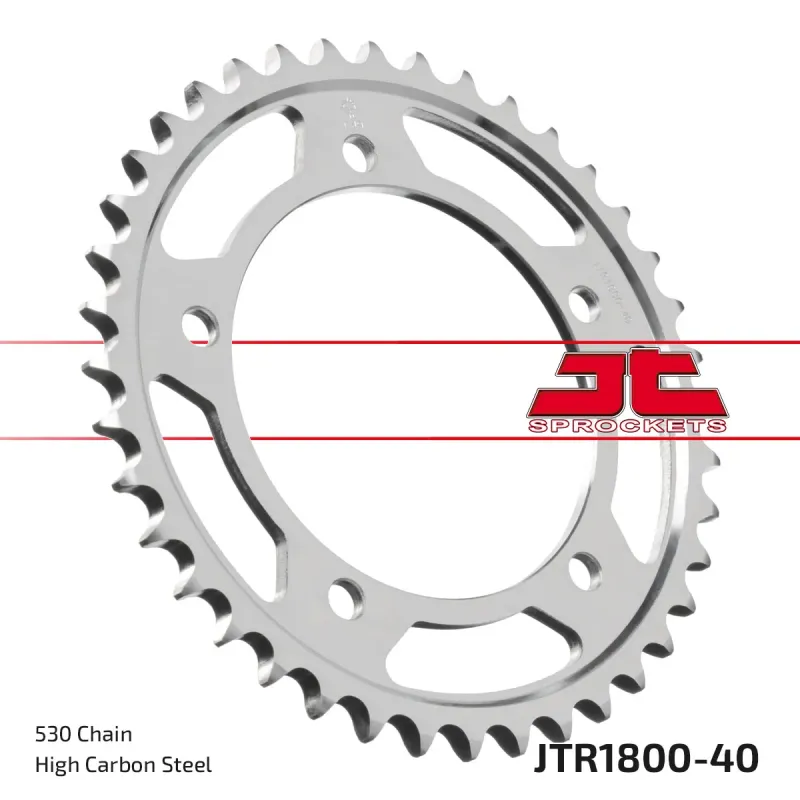 Corona moto JT Sprockets de acero de 40 dientes JTR1800.40
