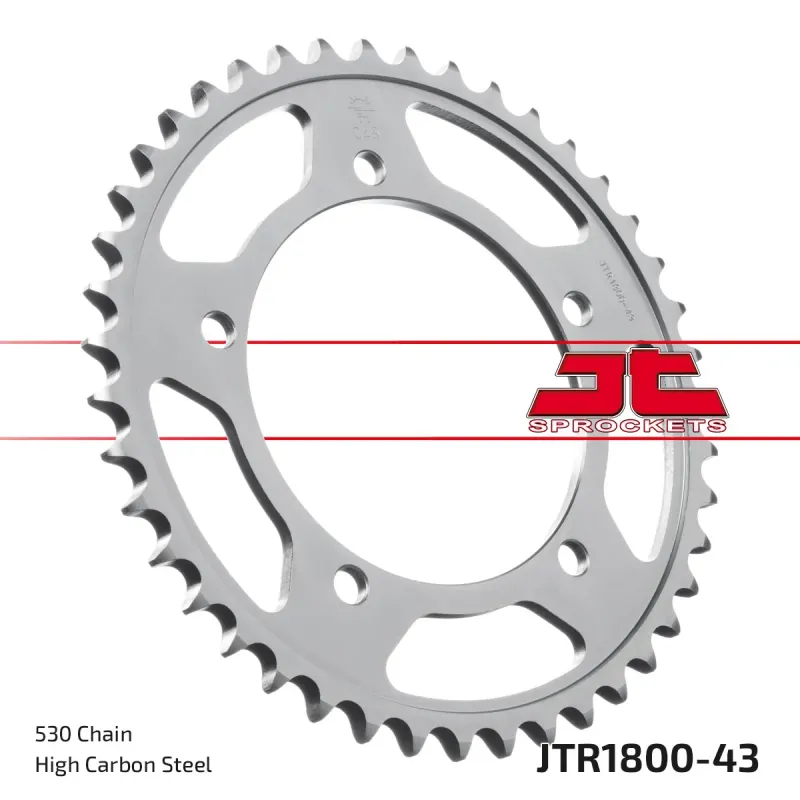 Corona moto JT Sprockets de acero de 43 dientes JTR1800.43