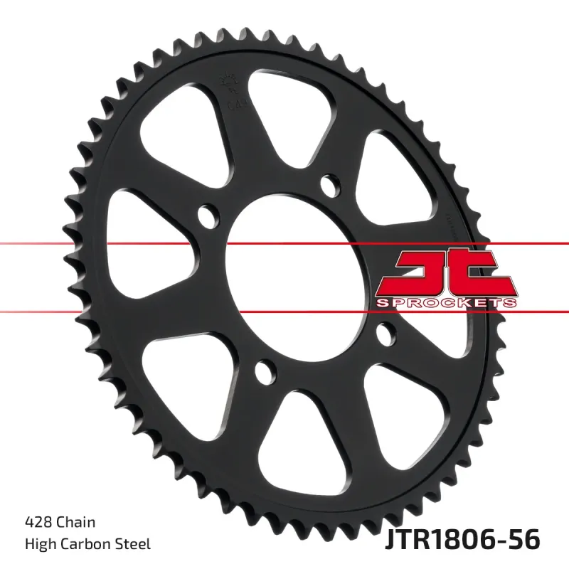 Corona moto JT Sprockets de acero de 56 dientes JTR1806.56