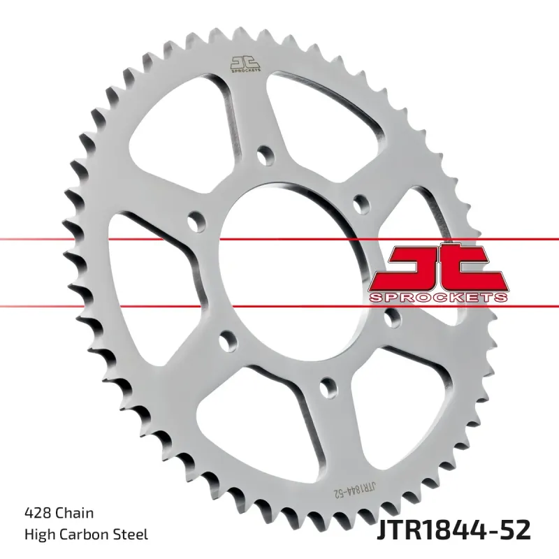 Corona moto JT Sprockets de acero de 52 dientes JTR1844.52