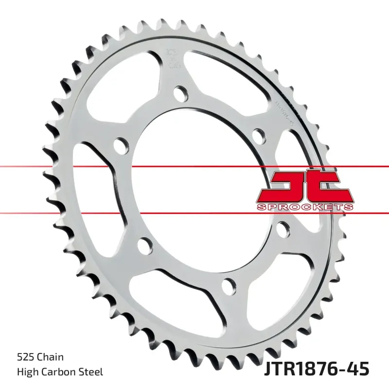 Corona moto JT Sprockets de acero de 45 dientes JTR1876.45