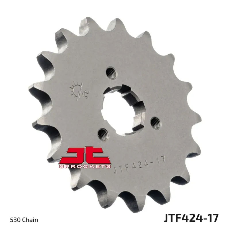 Piñón de moto JT Sprockets acero 17 dientes P.520 JTR424.17