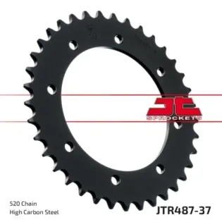 Corona moto JT Sprockets de acero de 37 dientes JTR487.37