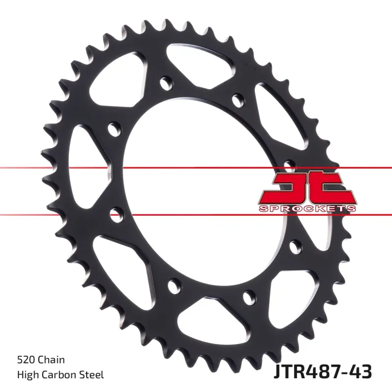 Corona moto JT Sprockets de acero de 43 dientes JTR487.43
