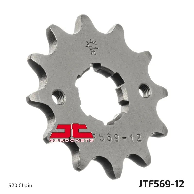 Piñón de moto JT Sprockets acero 12 dientes P.520 JTF.12569.12