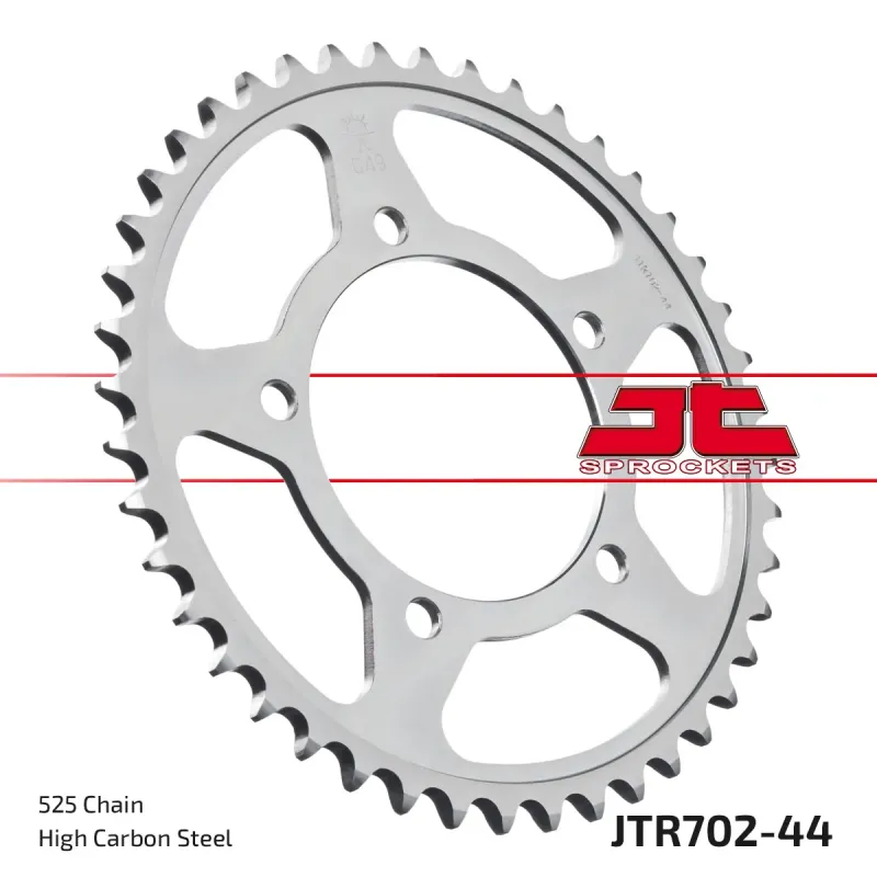 Corona moto JT Sprockets de acero de 44 dientes JTR702.44
