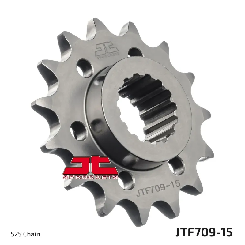 Piñón de moto JT Sprockets acero 15 dientes P.525 JTF709.15