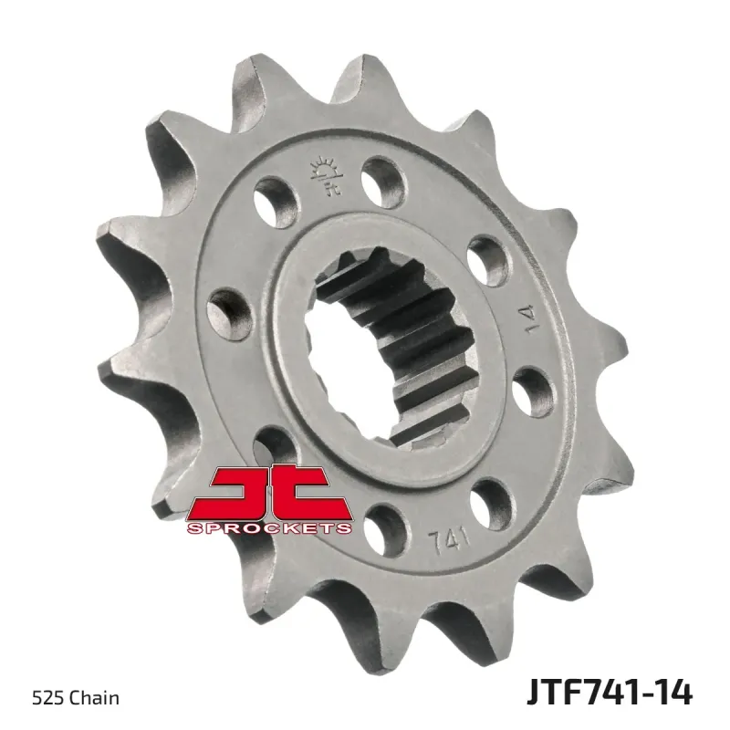 Piñón de moto JT Sprockets acero 14 dientes P.525 JTF741.14