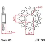 Piñon Ducati V4 15 dientes con goma JTF749.15RB