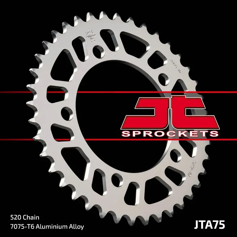 Corona de aluminio JT Sprockets moto 43 dientes 7543ALJTS