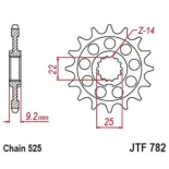 Piñon Benelli 16 th JT SProckets JTF782.16